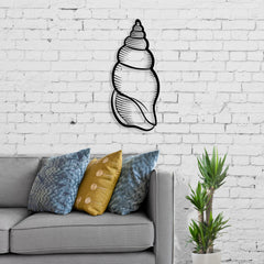 Metalen wanddecoratie | Schelpvorm | Duurzaam en stijlvol interieuraccessoire