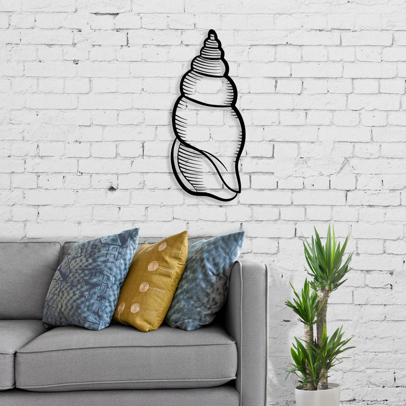 Metalen wanddecoratie | Schelpvorm | Duurzaam en stijlvol interieuraccessoire
