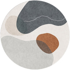 Geometrisch vloerkleed – Niet-slip en gemakkelijk verzorgbaar – Polyester, wasbaar tapijt