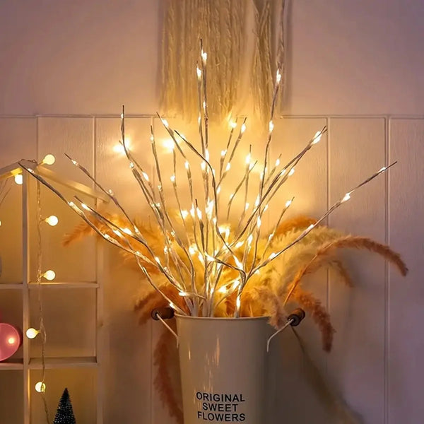 1 PC White Birch Branch LED Light | Battery Operated Festive Lights - POUEV