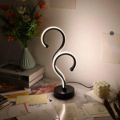 Creative Double Question Mark Desk Lamp | USB Three-Color Dimming - POUEV