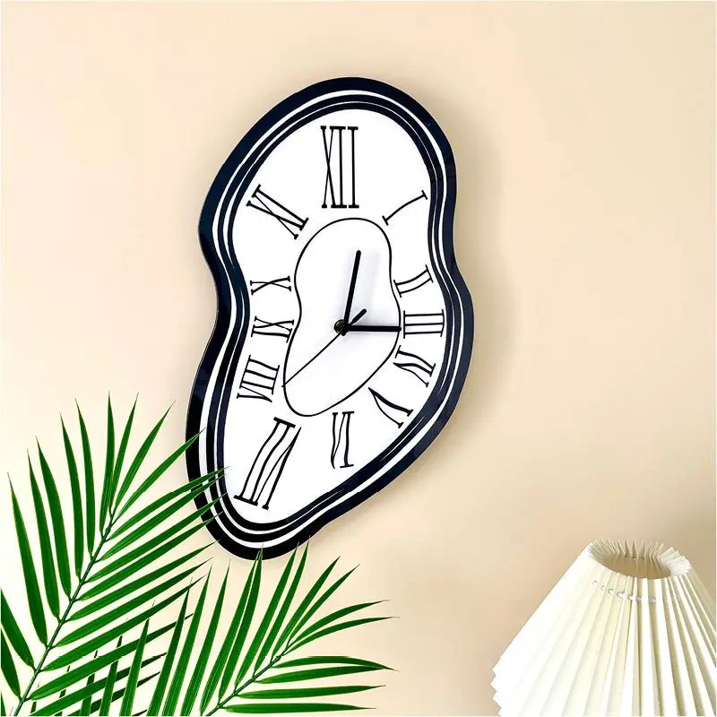 Modern Irregular Wall Clock | Unique Distorted Design for Home Décor