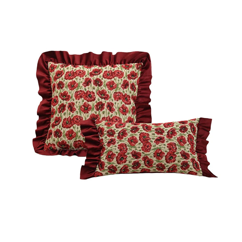 Nordic Luxe Kussenhoes | Retro Bloemenontwerp - POUEV