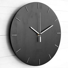 Modern Round Wooden Wall Clock | Silent Non-Ticking Quartz Clock for Home & Office