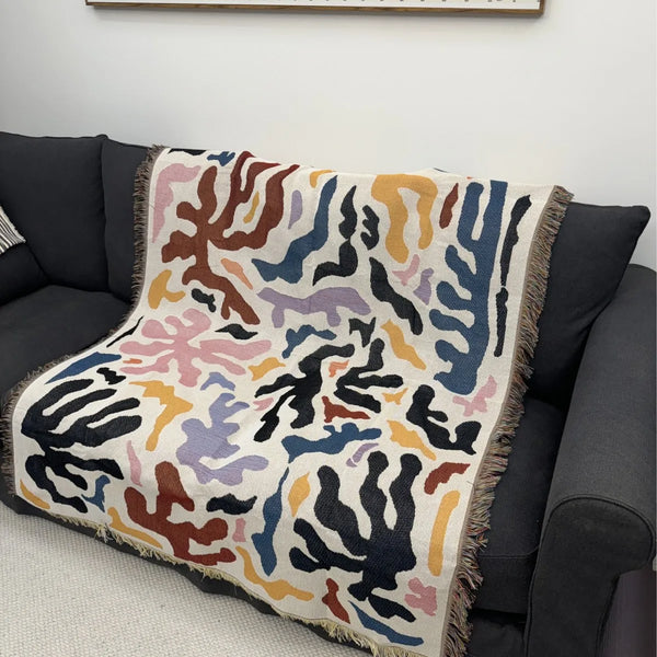 Nordic Cotton Throw Blanket | Soft & Multifunctional - POUEV