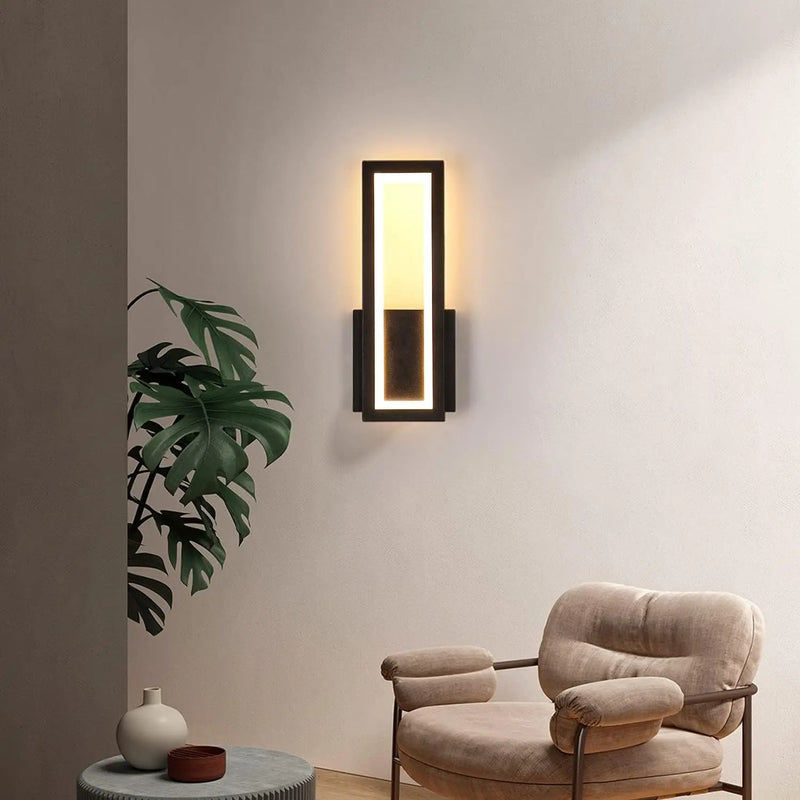 Modern LED Wall Lamp | 16W 3000K | Stylish Rectangular Wall Sconce - POUEV