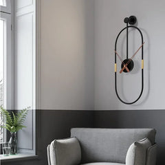 Modern Minimalist Metal Wall Clock | Iron Art Design | 38x14 cm