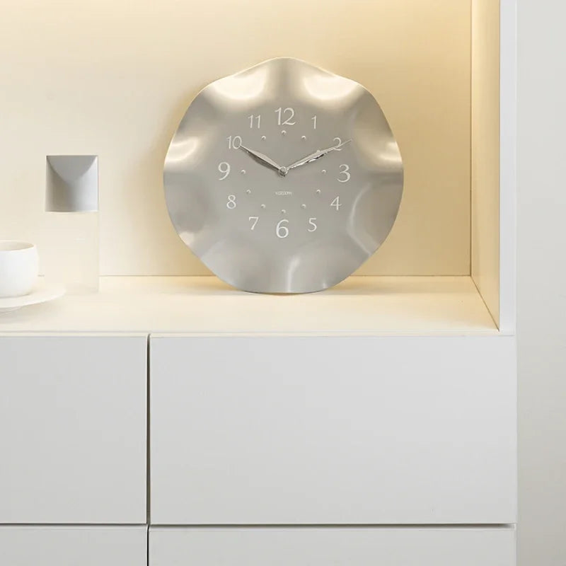 Modern Minimalist White Wall Clock | Elegant Home & Living Room Décor