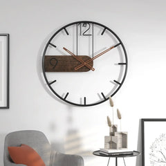 3D Nordic Wall Clock | Large Metal Iron Clock | Modern Home Decor