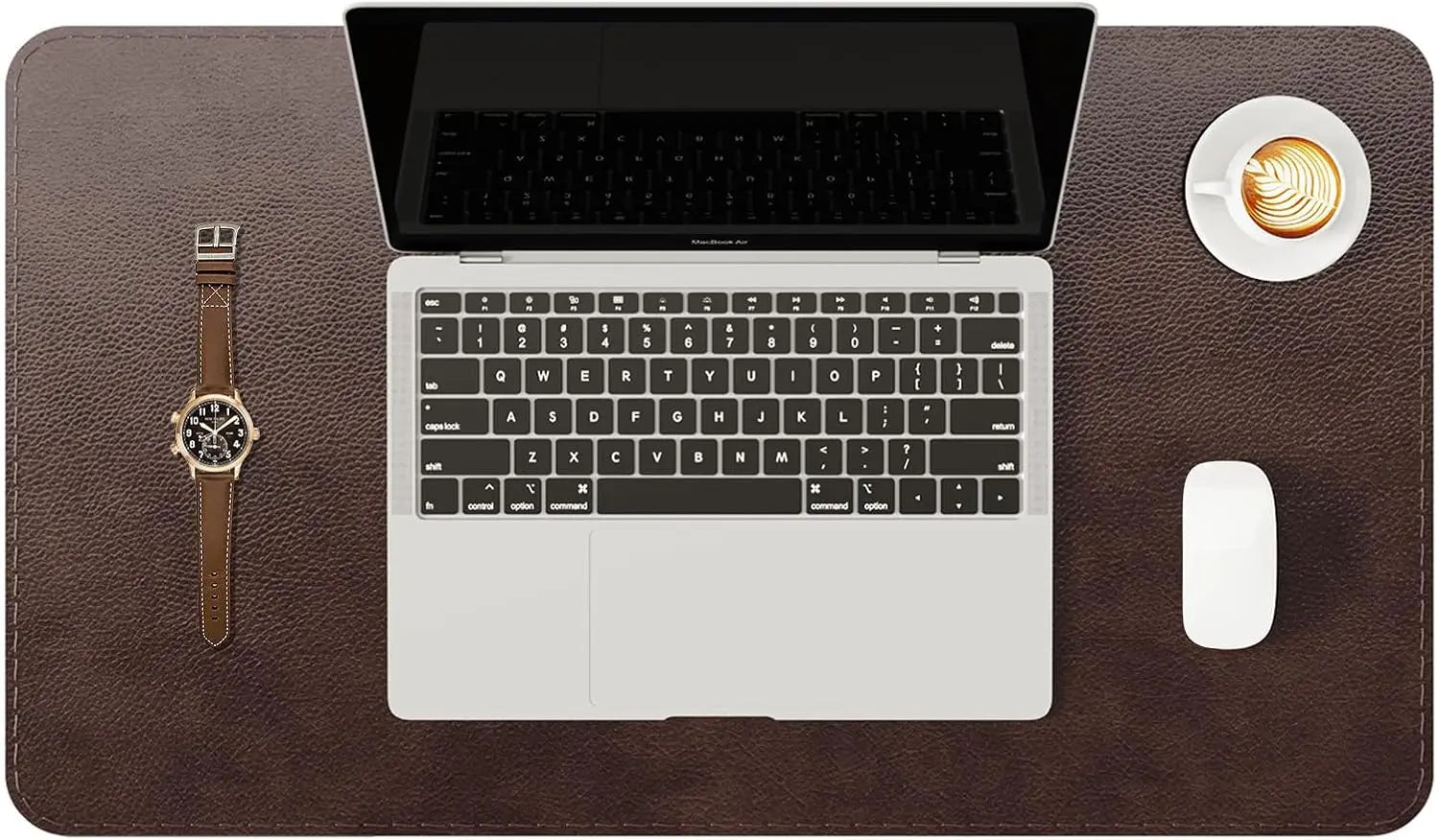 Bureau onderlegger | Echt kalfsleer | Antislip en bureaubescherming - POUEV