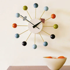 Nordic Nelson Ball Wall Clock | Silent & Stylish Wall Art for Modern Interiors