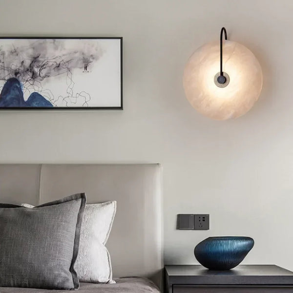 Modern LED Wall Sconce Lights | Marble Decoration Lamp - POUEV