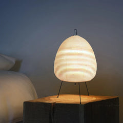 Japanese Design Akari Wabi-sabi Yong Table Lamp | Printed Rice Paper Lamp - POUEV