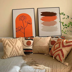 Nordic Luxe Kussenhoes | Bohemian Stijl met Kwastjes - POUEV