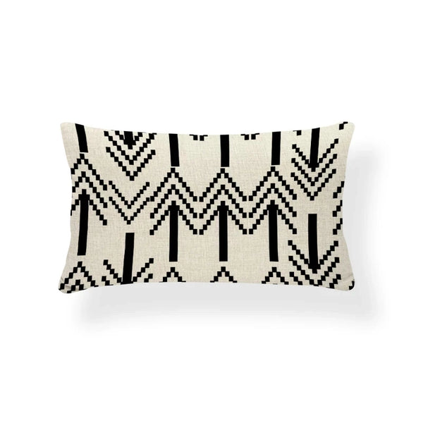 Rechthoekige Kussenhoes | Geometrisch Zigzag Design | Scandinavische Stijl - POUEV
