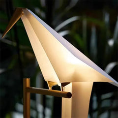 Perch Light Floor Lamp | LED Designer Gold Origami Bird Standing Lamp - POUEV