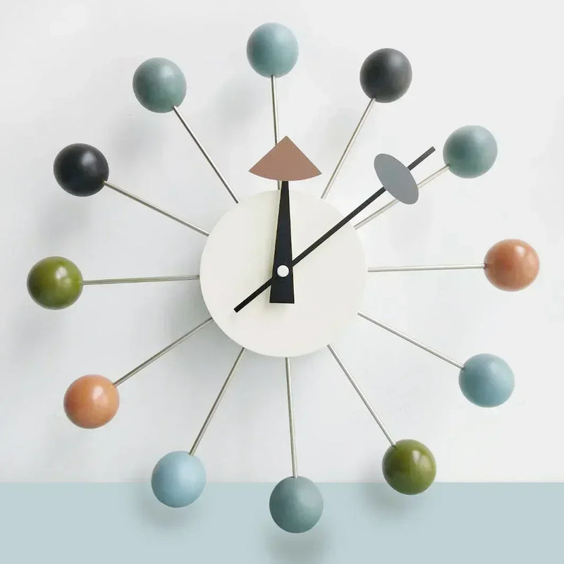 Nordic Nelson Ball Wall Clock | Silent & Stylish Wall Art for Modern Interiors