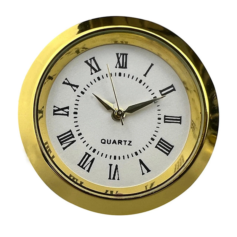 Mini Quartz Clock Insert | 55mm Round Clock Head for Handicrafts & Replacement