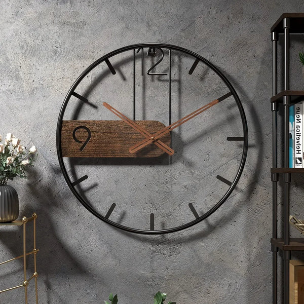 3D Nordic Wall Clock | Large Metal Iron Clock | Modern Home Decor