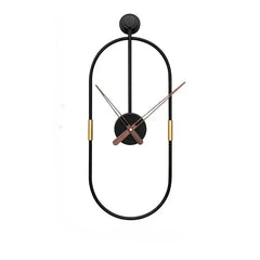 Modern Minimalist Metal Wall Clock | Iron Art Design | 38x14 cm