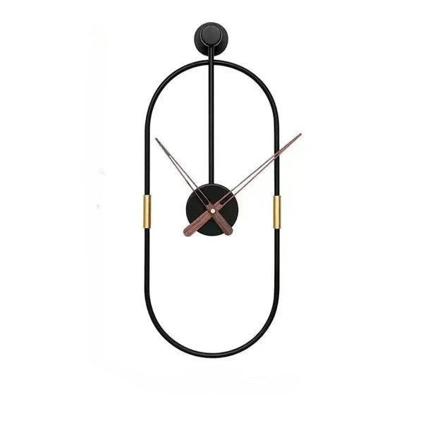 Modern Minimalist Metal Wall Clock | Iron Art Design | 38x14 cm