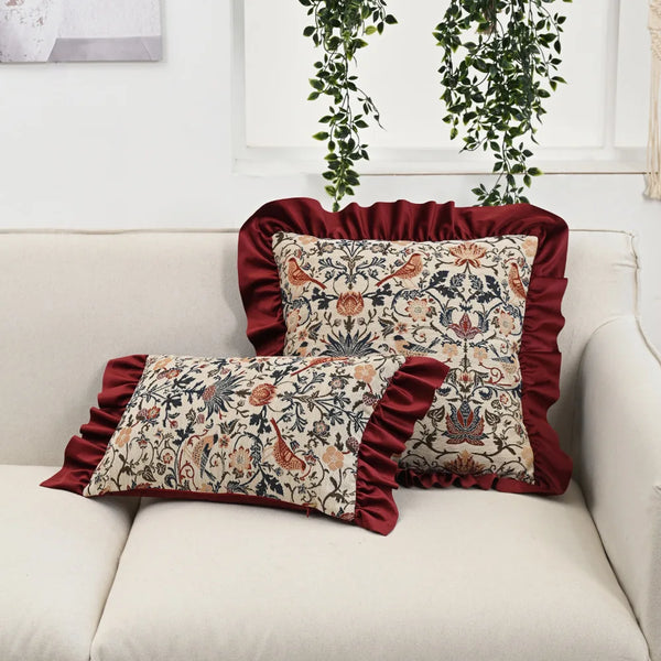 Nordic Luxe Kussenhoes | Retro Bloemenontwerp - POUEV