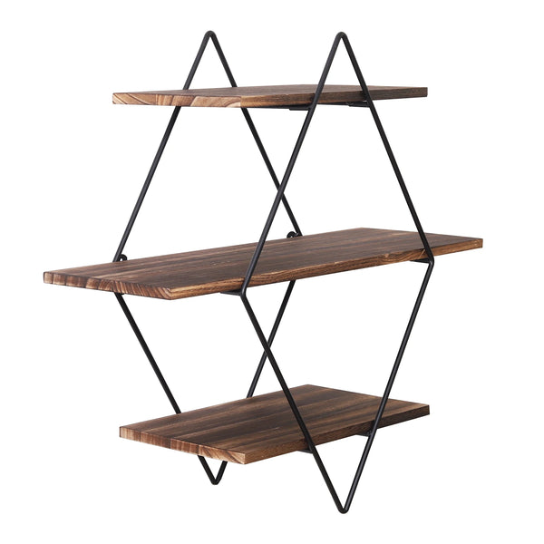 Wall-Mounted Wooden Floating Shelves | Decorative Kitchen Wall Display Shelf for Modern Home Storage - POUEV