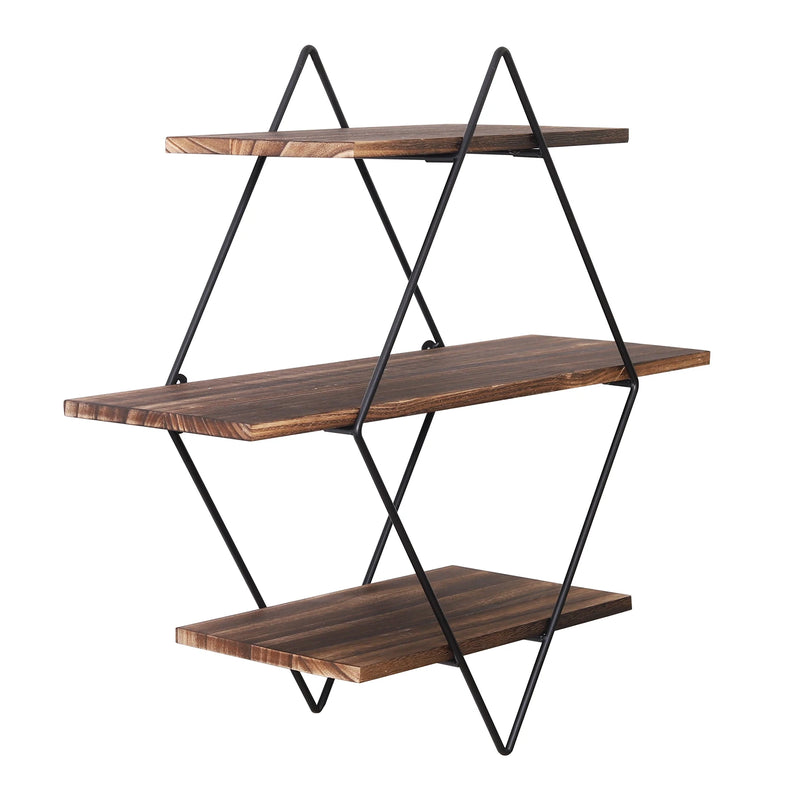 Wall-Mounted Wooden Floating Shelves | Decorative Kitchen Wall Display Shelf for Modern Home Storage - POUEV