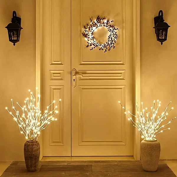 1 PC White Birch Branch LED Light | Battery Operated Festive Lights - POUEV