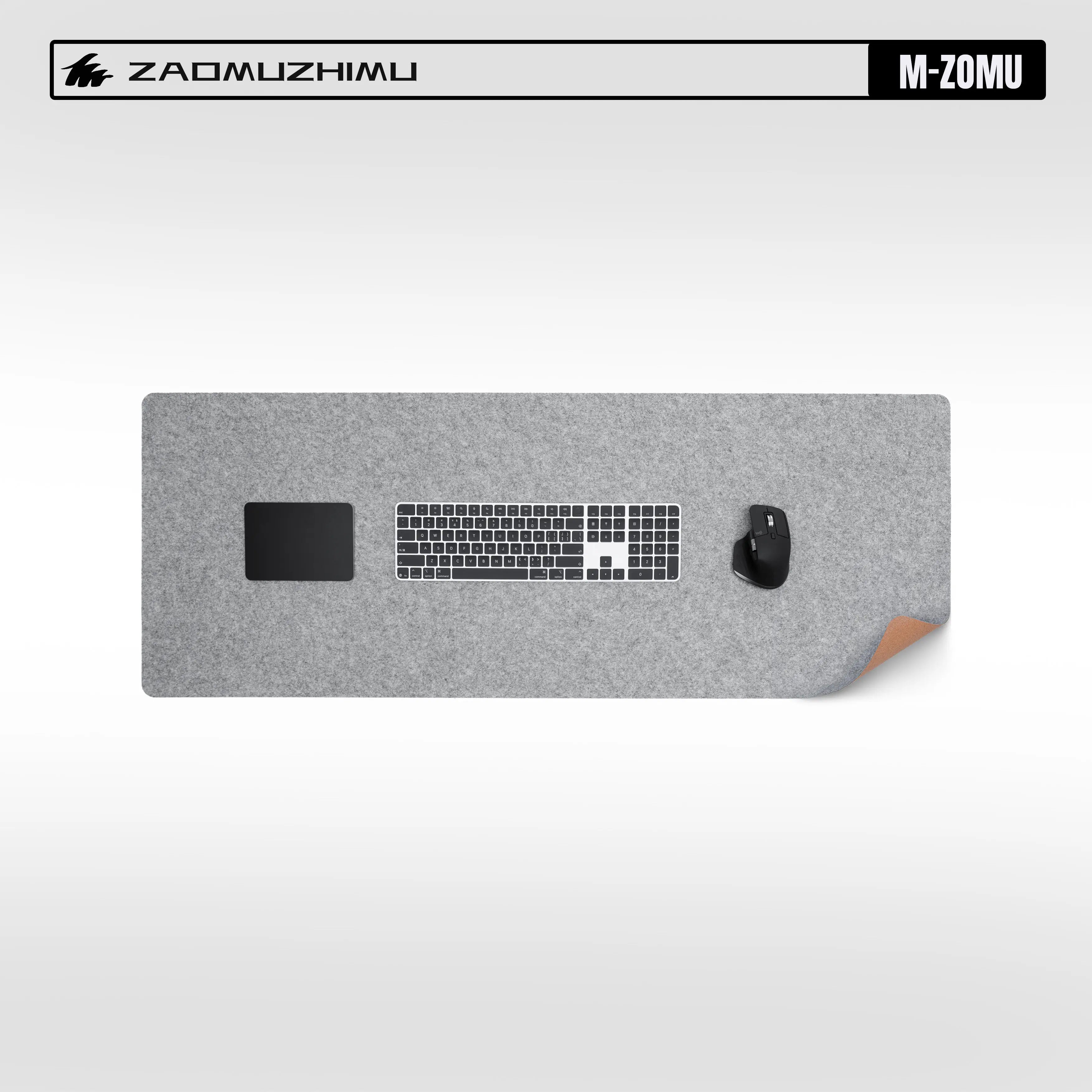 Bureau onderlegger | Gevoeld kurk | Antistatisch en geluidsreducerend - POUEV