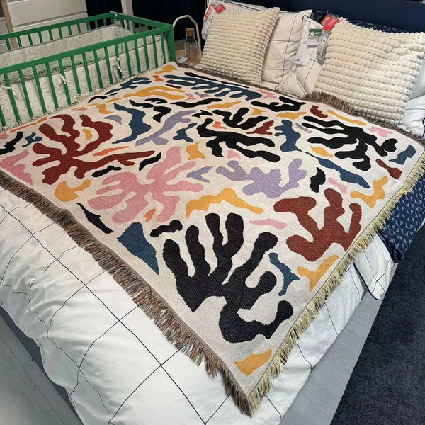 Nordic Cotton Throw Blanket | Soft & Multifunctional - POUEV