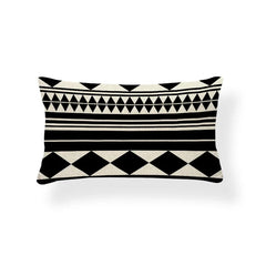 Rechthoekige Kussenhoes | Geometrisch Zigzag Design | Scandinavische Stijl - POUEV