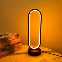 Modern LED Ring Lamp | Three-Color Dimmable Bedside Night Light - POUEV