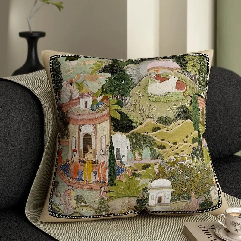 Franse Retro Kussenhoes | Luxe Decoratieve Hoes - POUEV