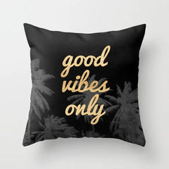 Gouden Bladeren Kussenhoes | Luxe Decoratieve Hoes - POUEV