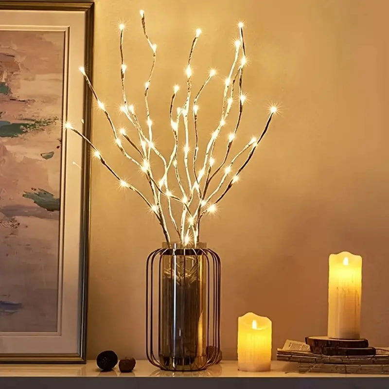 1 PC White Birch Branch LED Light | Battery Operated Festive Lights - POUEV