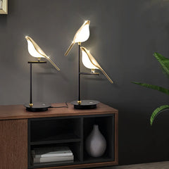 Modern LED Magpie Bird Table Lamp | Elegant Reading & Bedside Light for Home Décor - POUEV