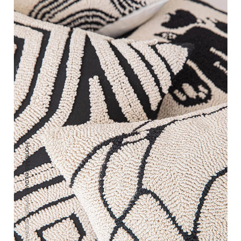 Moderne Geometrische Tufted Kussenhoes | Decoratieve Kussenhoes Sofa - POUEV