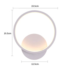 Indoor LED Wall Light | 12W 3000K | Round Acrylic Wall Sconce - POUEV