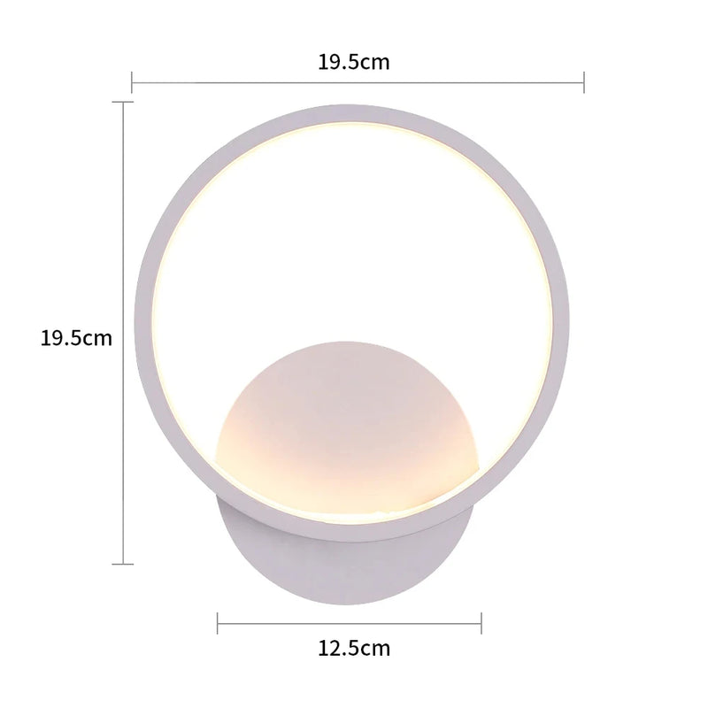 Indoor LED Wall Light | 12W 3000K | Round Acrylic Wall Sconce - POUEV
