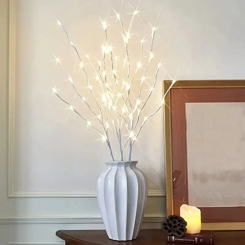 1 PC White Birch Branch LED Light | Battery Operated Festive Lights - POUEV