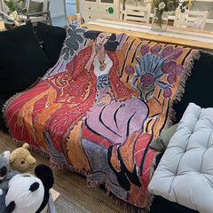 Henri Matisse-Inspired Casual Blanket | Stylish Tapestry Throw - POUEV