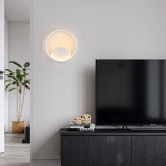 Indoor LED Wall Light | 12W 3000K | Round Acrylic Wall Sconce - POUEV