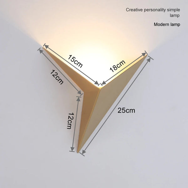 Modern Minimalist LED Wall Lamp | Triangle Shape Nordic Style - POUEV