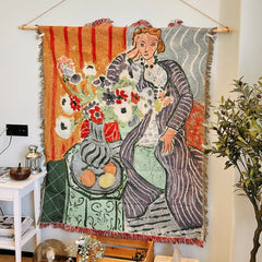 Henri Matisse-Inspired Casual Blanket | Stylish Tapestry Throw - POUEV