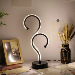 Creative Double Question Mark Desk Lamp | USB Three-Color Dimming - POUEV