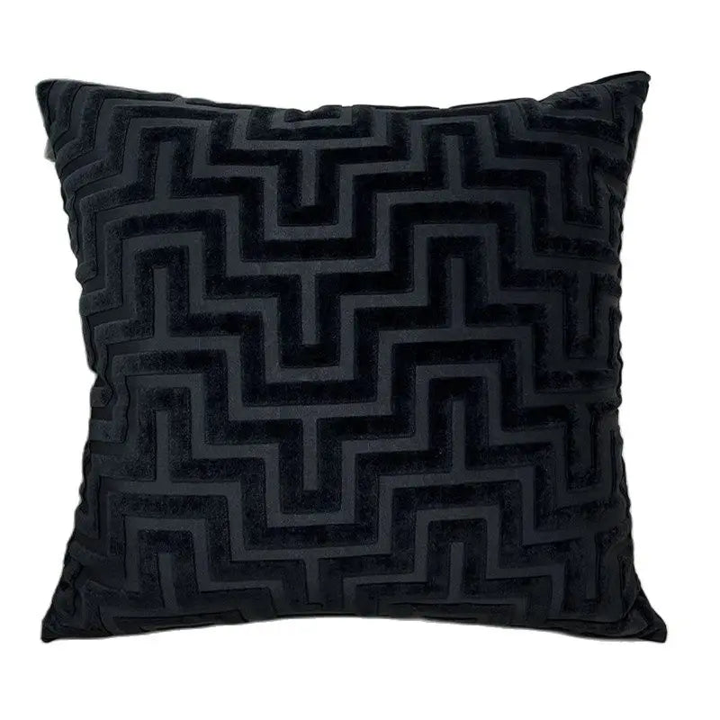 Velvet Jacquard Kussenhoes | Moderne Geometrische Luxe | Voor Sofa & Bed - POUEV