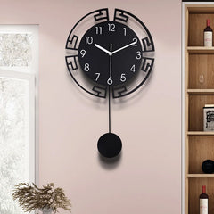 Creative Swing Silent Wall Clock | Modern Metal Hanging Clock