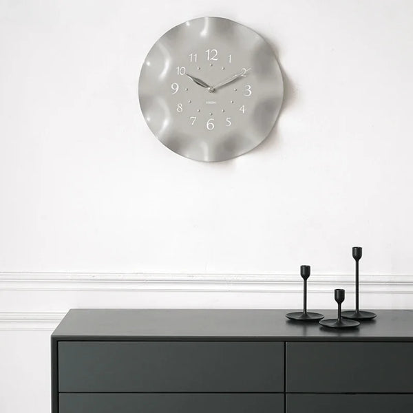 Modern Minimalist White Wall Clock | Elegant Home & Living Room Décor