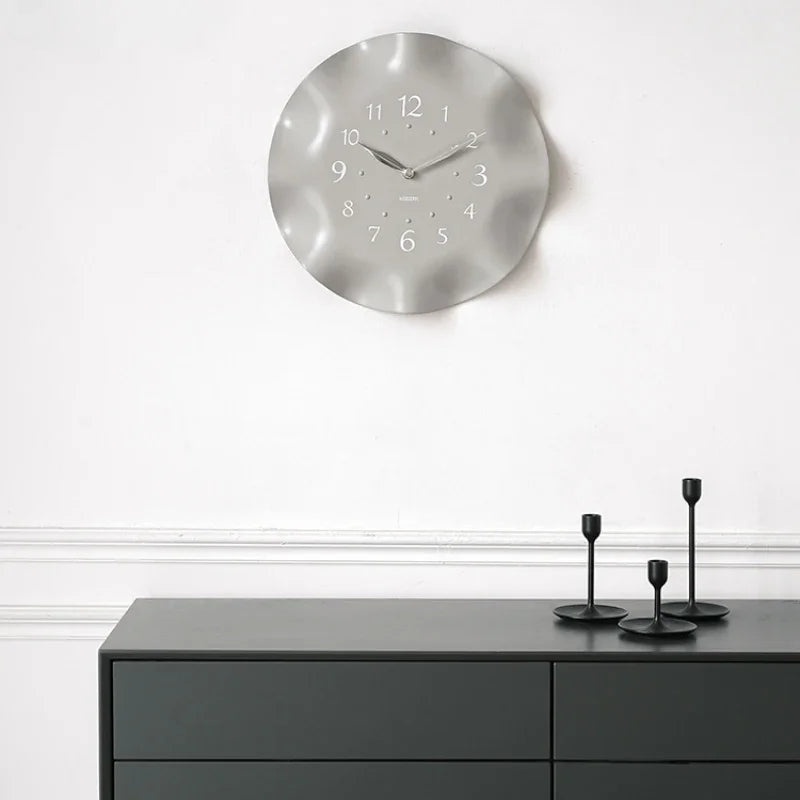 Modern Minimalist White Wall Clock | Elegant Home & Living Room Décor